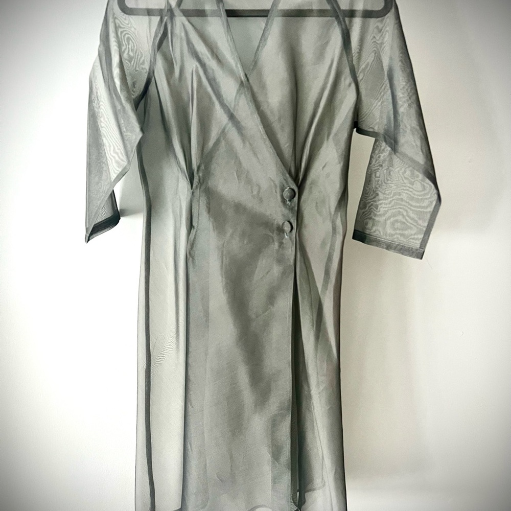 Monika Turtle Sheer Silver-Gray Wrap